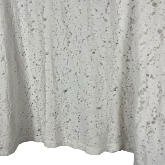 IRO Jeans Grayle Distressed White Cotton Tee Shirt Size M - Picture 5 of 9